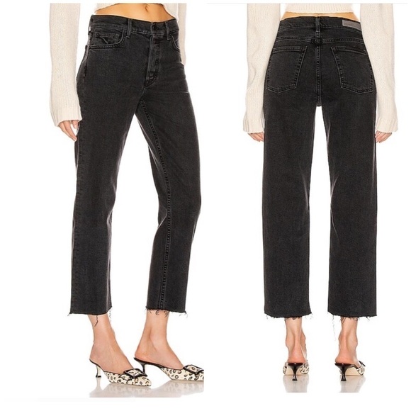 GRLFRND Helena in all I need Cut off Black Jeans Raw Hem Size 25 MSRP $288.